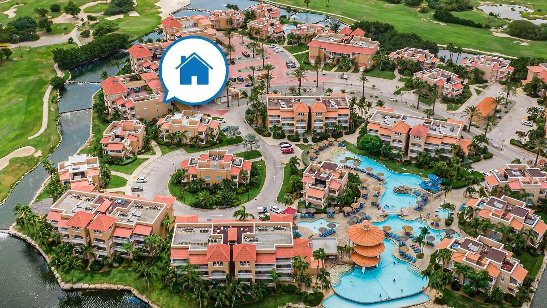 別荘 Golf Course View - Garden 1Br Condo - Dr01 パームビーチ アルバ